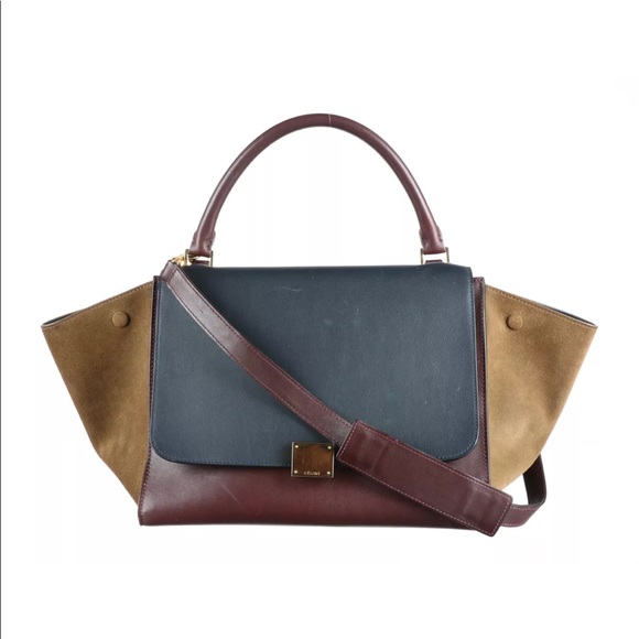 Celine Handbags - CÈLINE Medium Calfskin and Suede Tricolor Bag